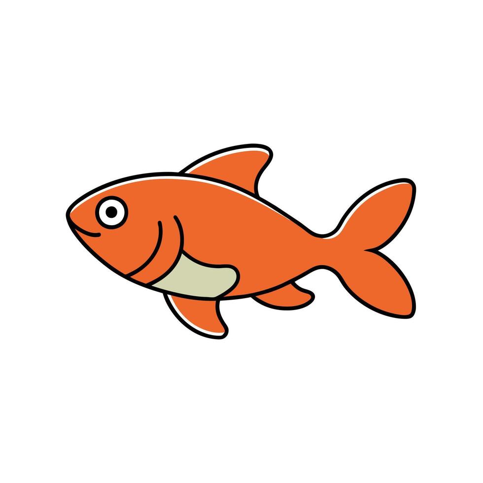 Bighead Carp fish swims icon illustration vector