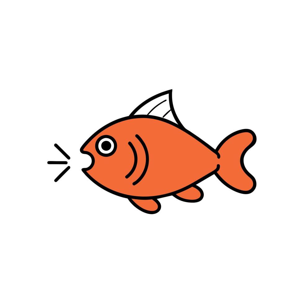 Bighead Carp fish knocks icon illustration vector
