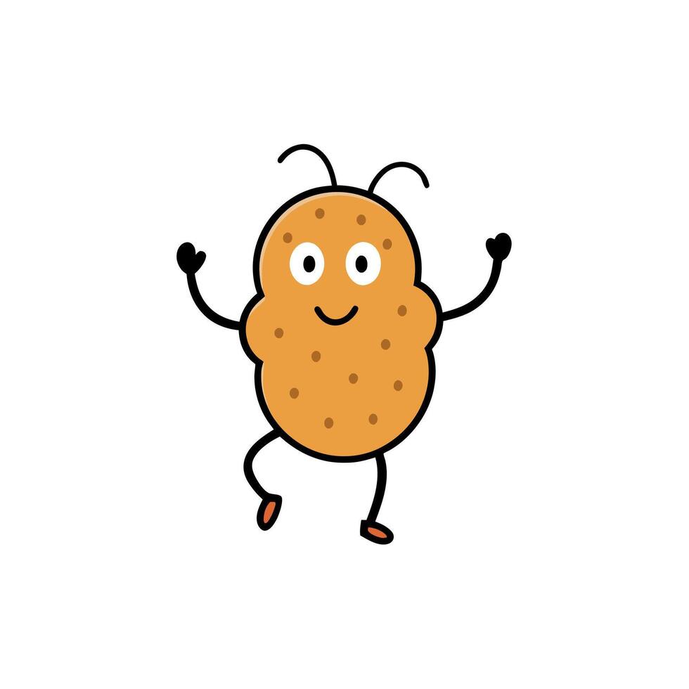 Biscuit Beetle bug dancing icon illustration vector