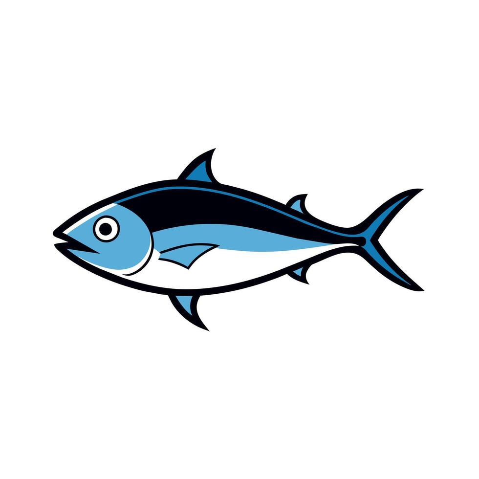 Blackfin Tuna fish knocks icon illustration vector