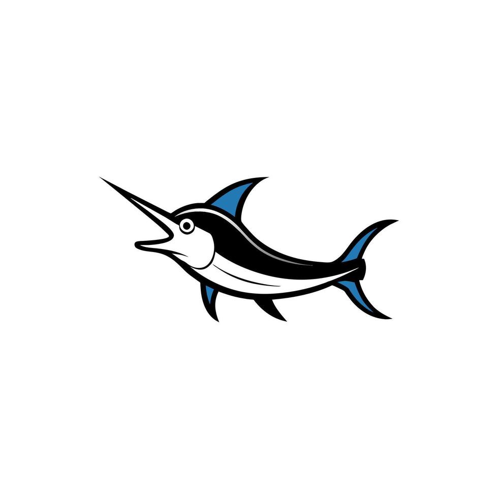 Black Marlin fish speaks icon illustration vector