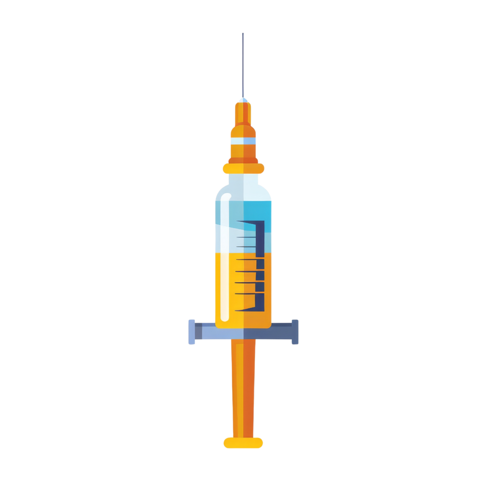 Medical Syringe Filled with Vaccine. Vaccination, Healthcare, and Immunization Concept png