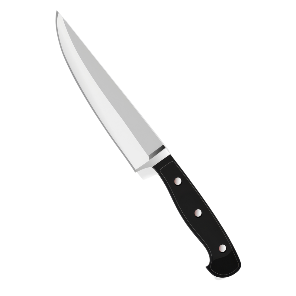 professioneel chef mes geïsoleerd Aan wit, scherp, roestvrij staal blad voor keuken gebruik png