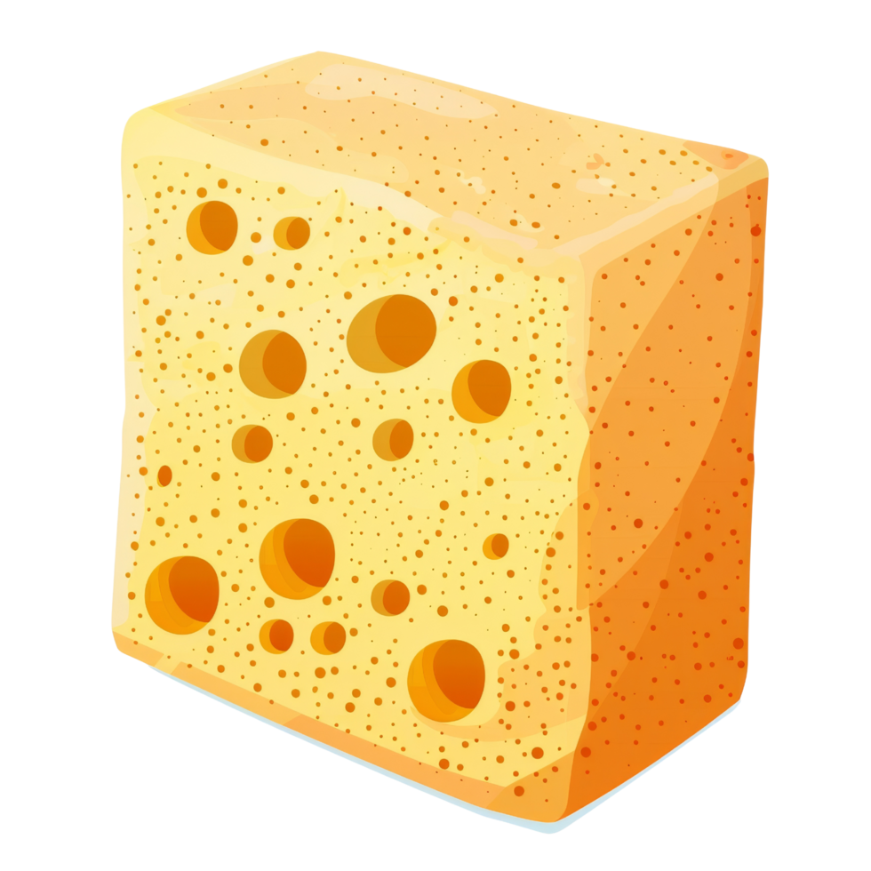Piece of cheese icon. Cartoon of piece of cheese icon for web design isolated on transparent background png