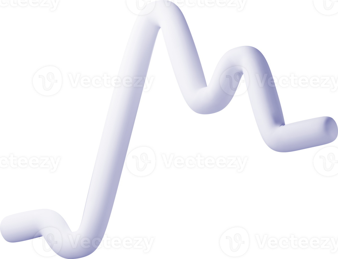 3D Heartbeat line icon, heart pulse symbol png