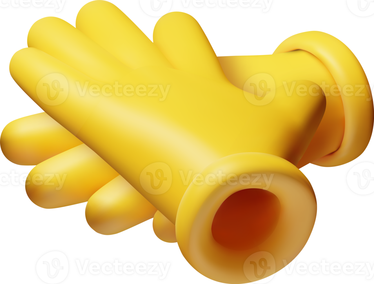 3d Jaune caoutchouc gants png
