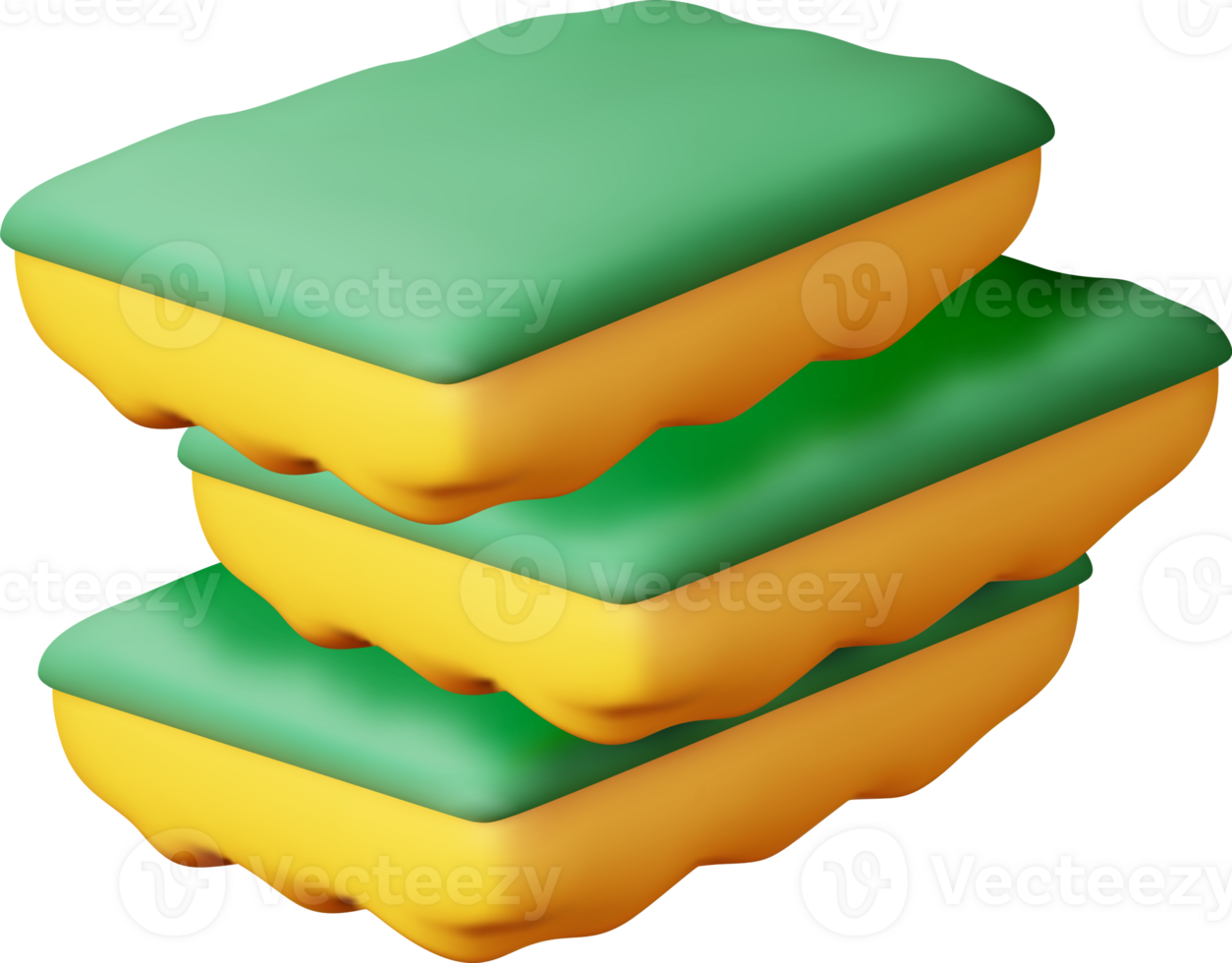 3D sponge for washing dishes png