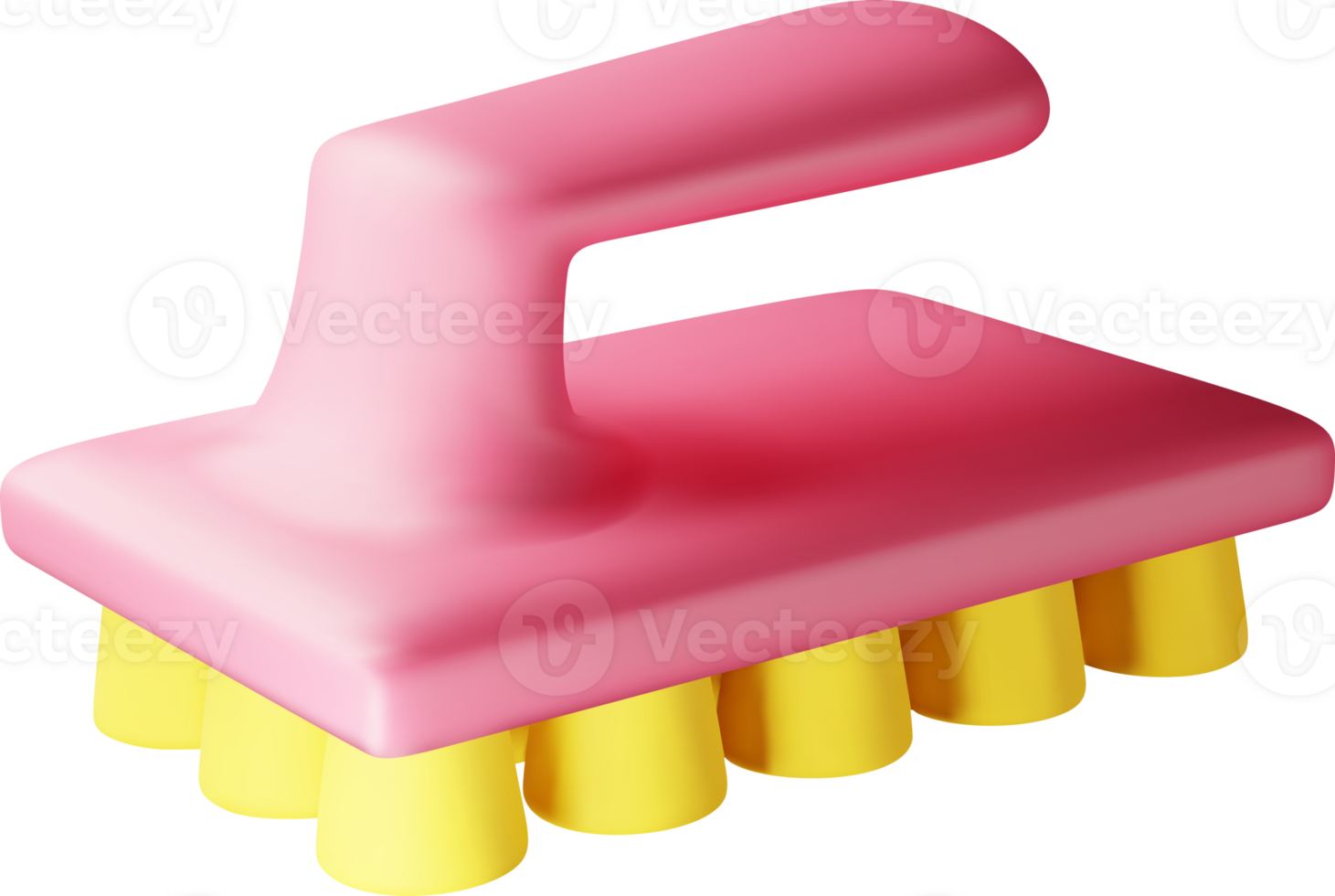 3D dry hand cleaning brush png