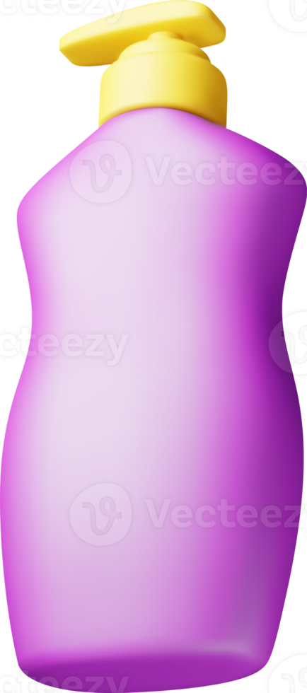 3D icon of plastic bottle with dispenser pump png