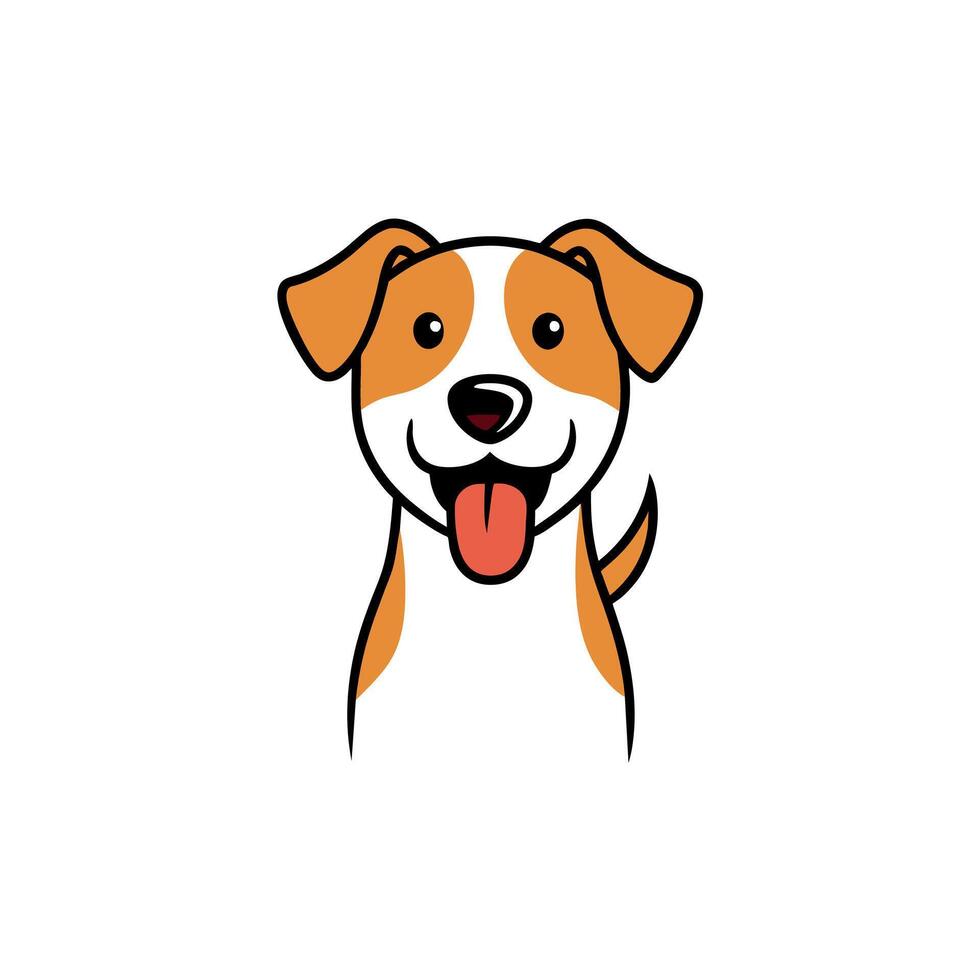 Boglen Terrier dog laughs icon illustration vector