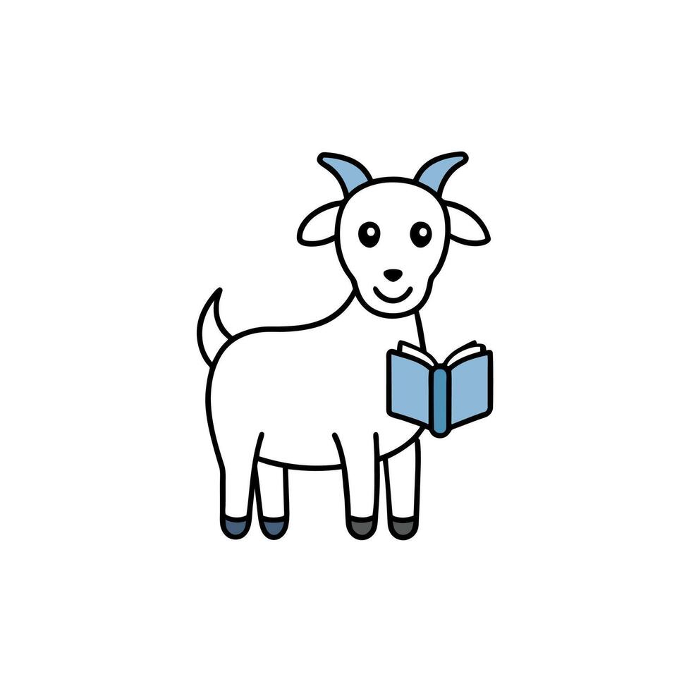 Boer Goat learns icon illustration vector