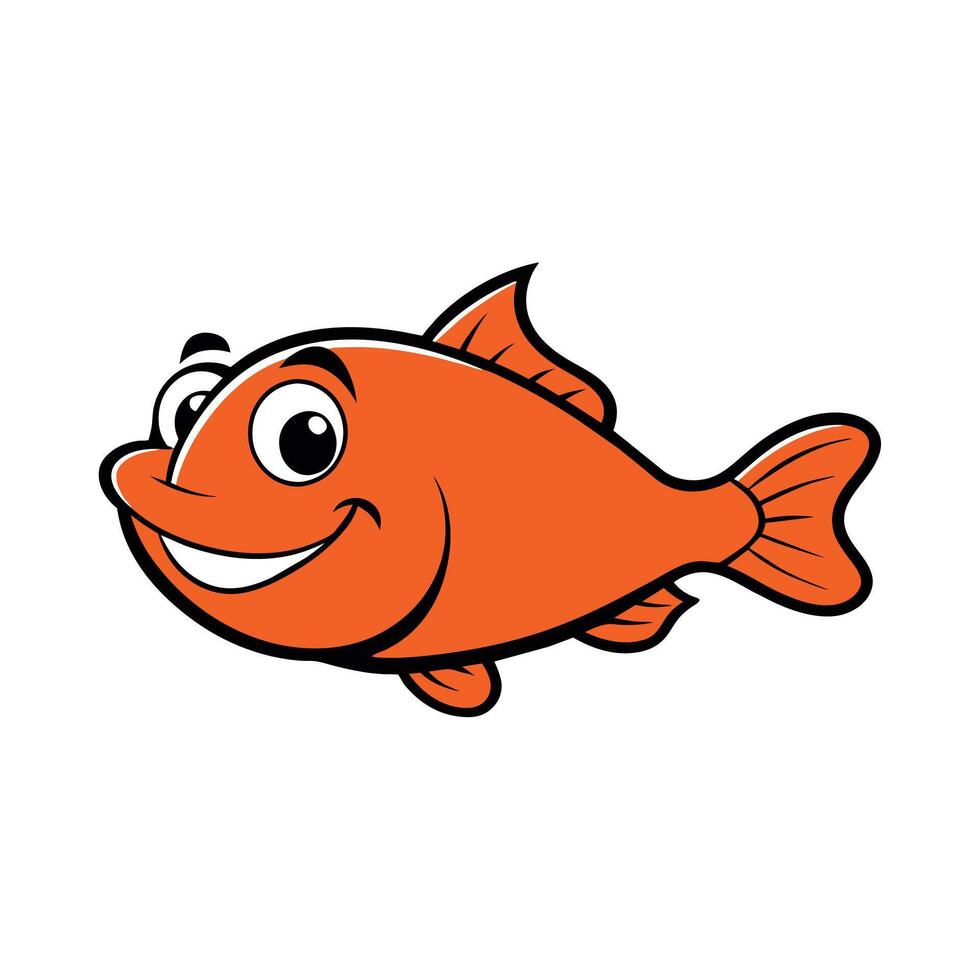 Bocaccio Rockfish fish smiles icon illustration vector