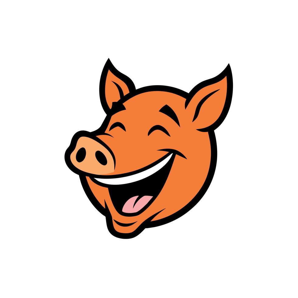 Boar laughs icon illustration vector
