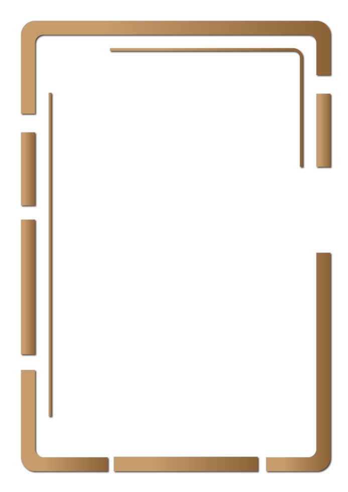 rectangle frame brown borders png