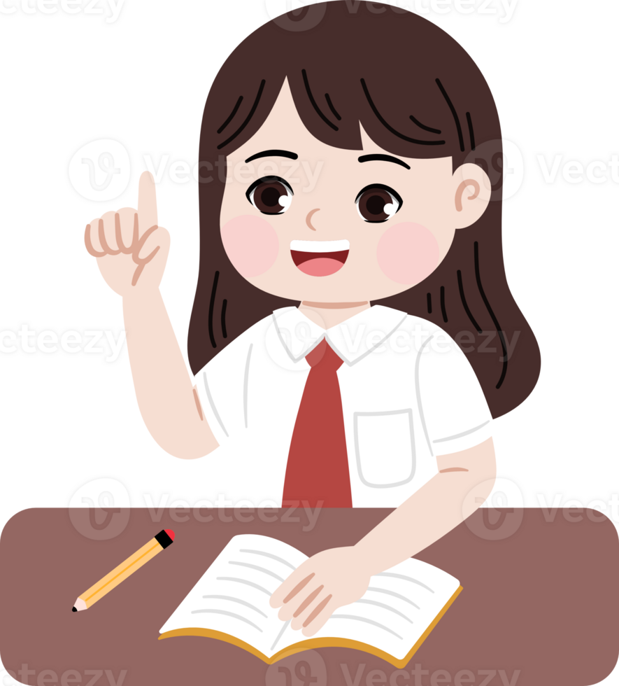 indonesian student character illustration cute png