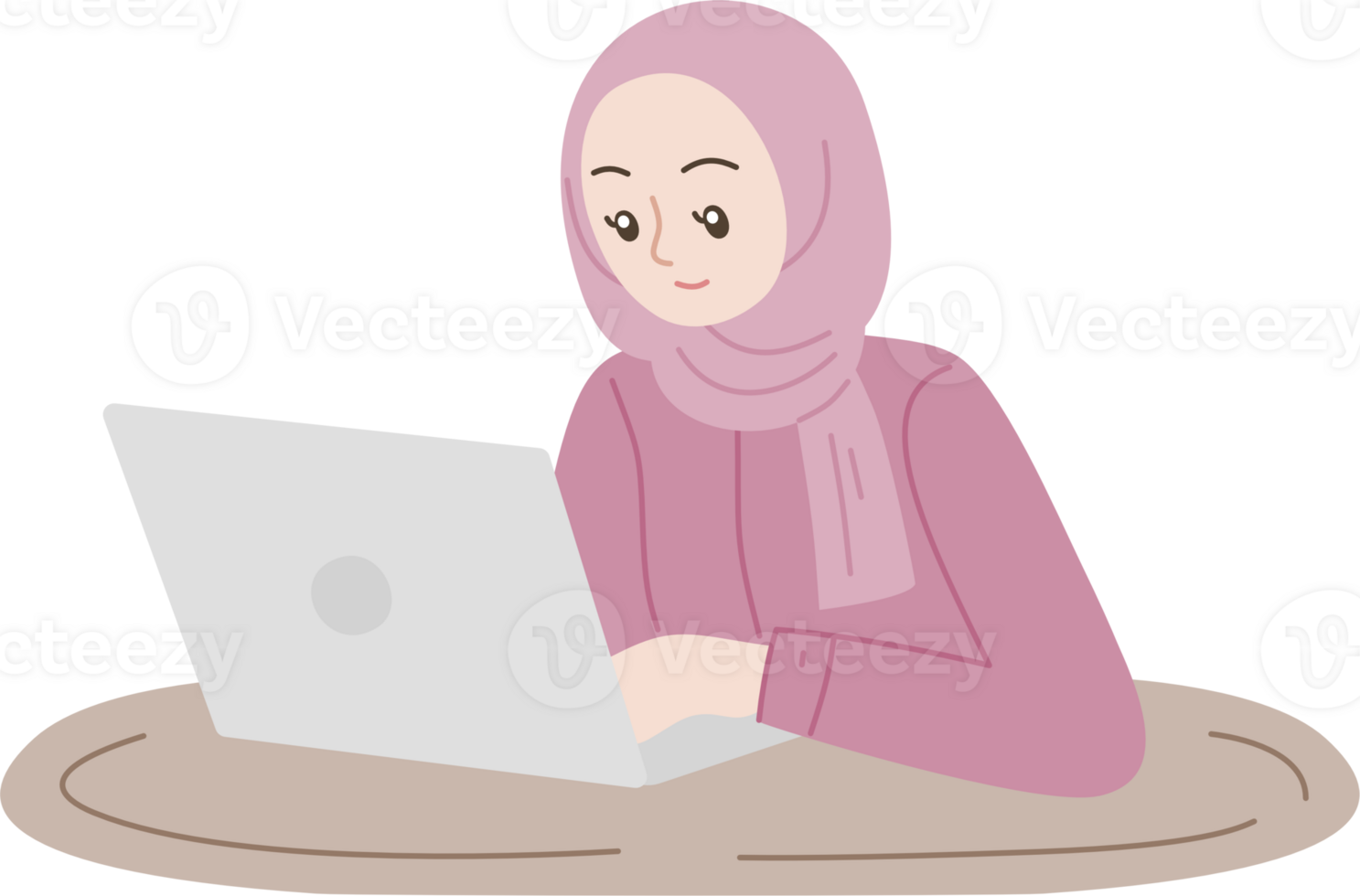 woman busy working with laptop work from home png