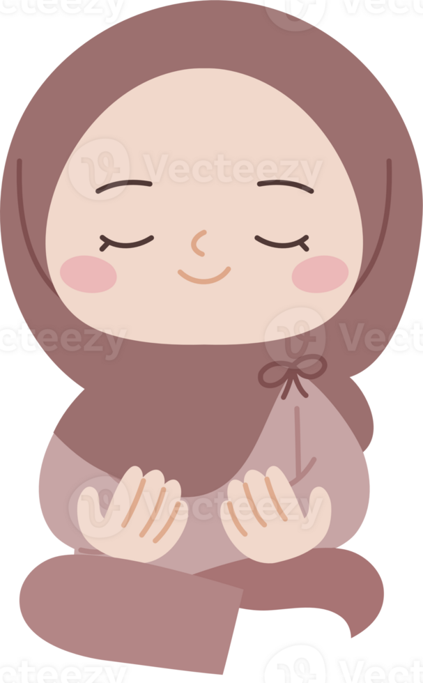 muslim kid praying character png