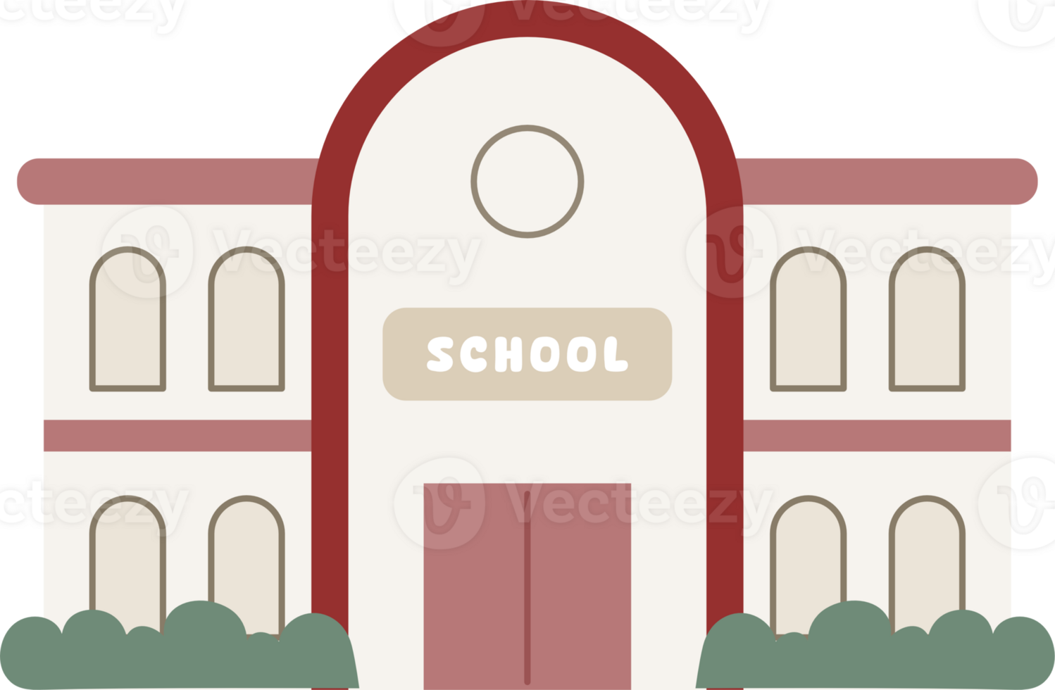 school building cartoon clipart illustration png