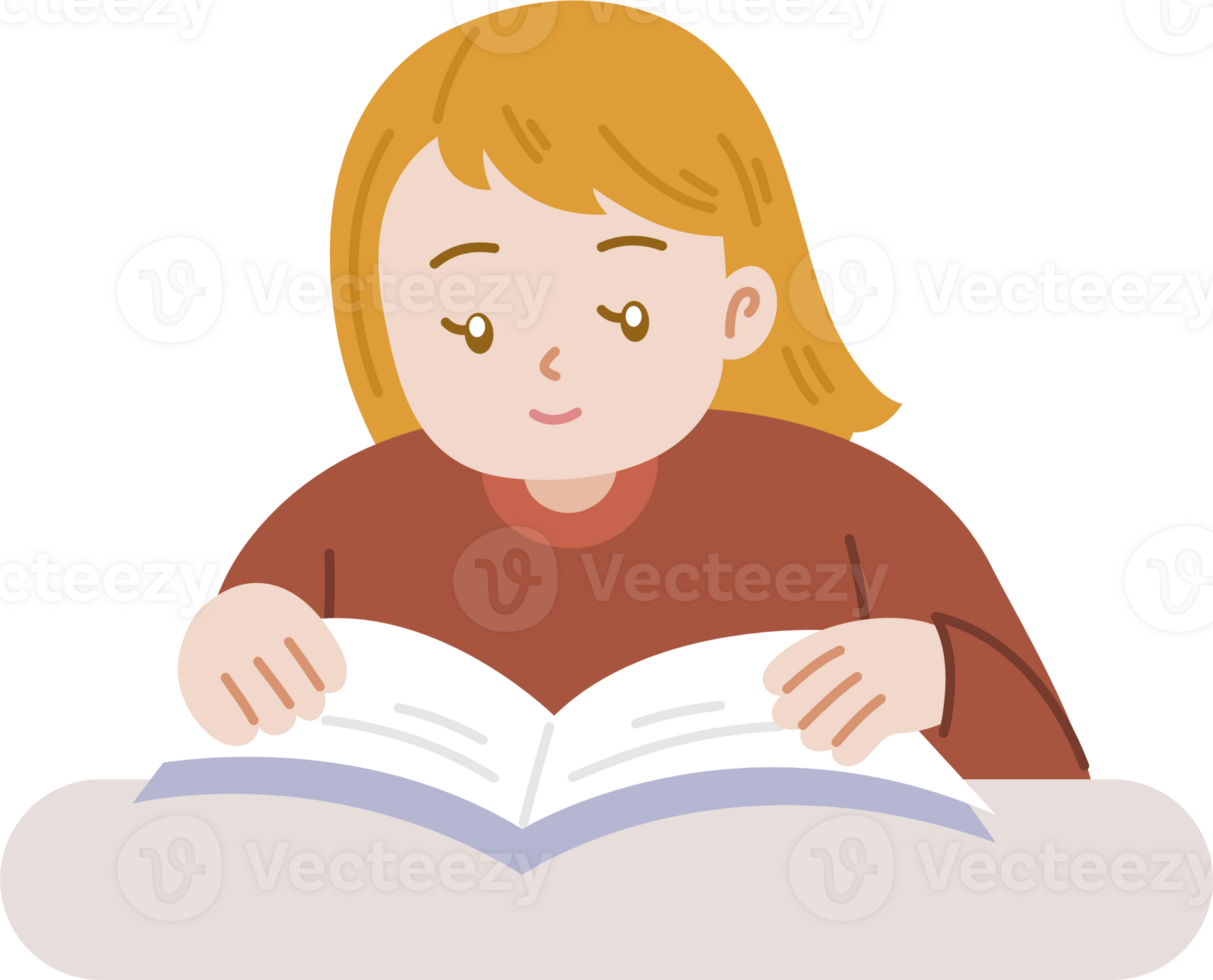 woman reading book cozy and relaxing png