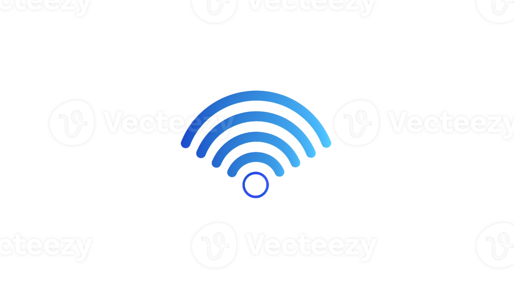 Representation of a WiFi Signal Icon in Blue Gradient png