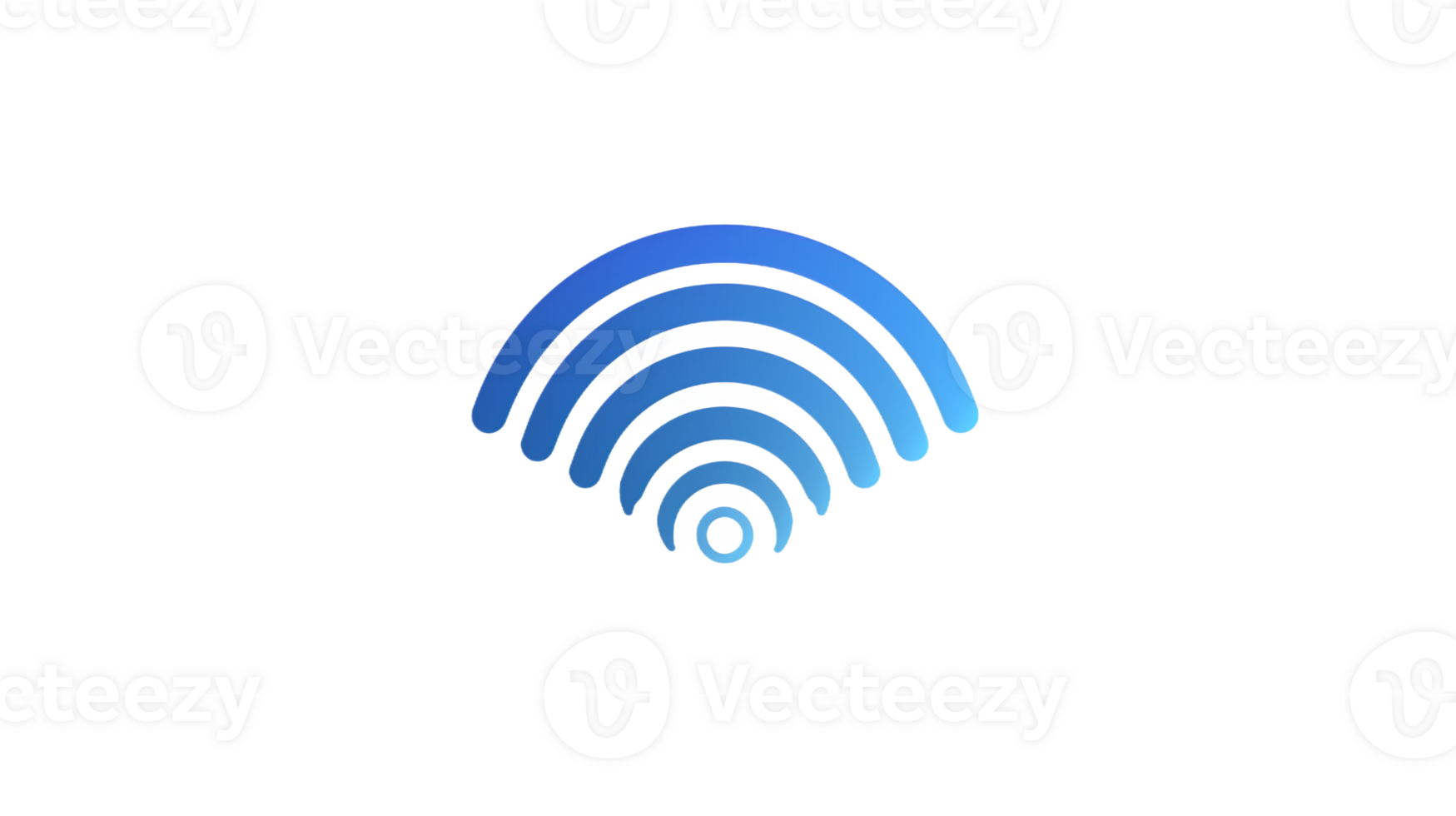 Blue Gradient WiFi Signal Icon png