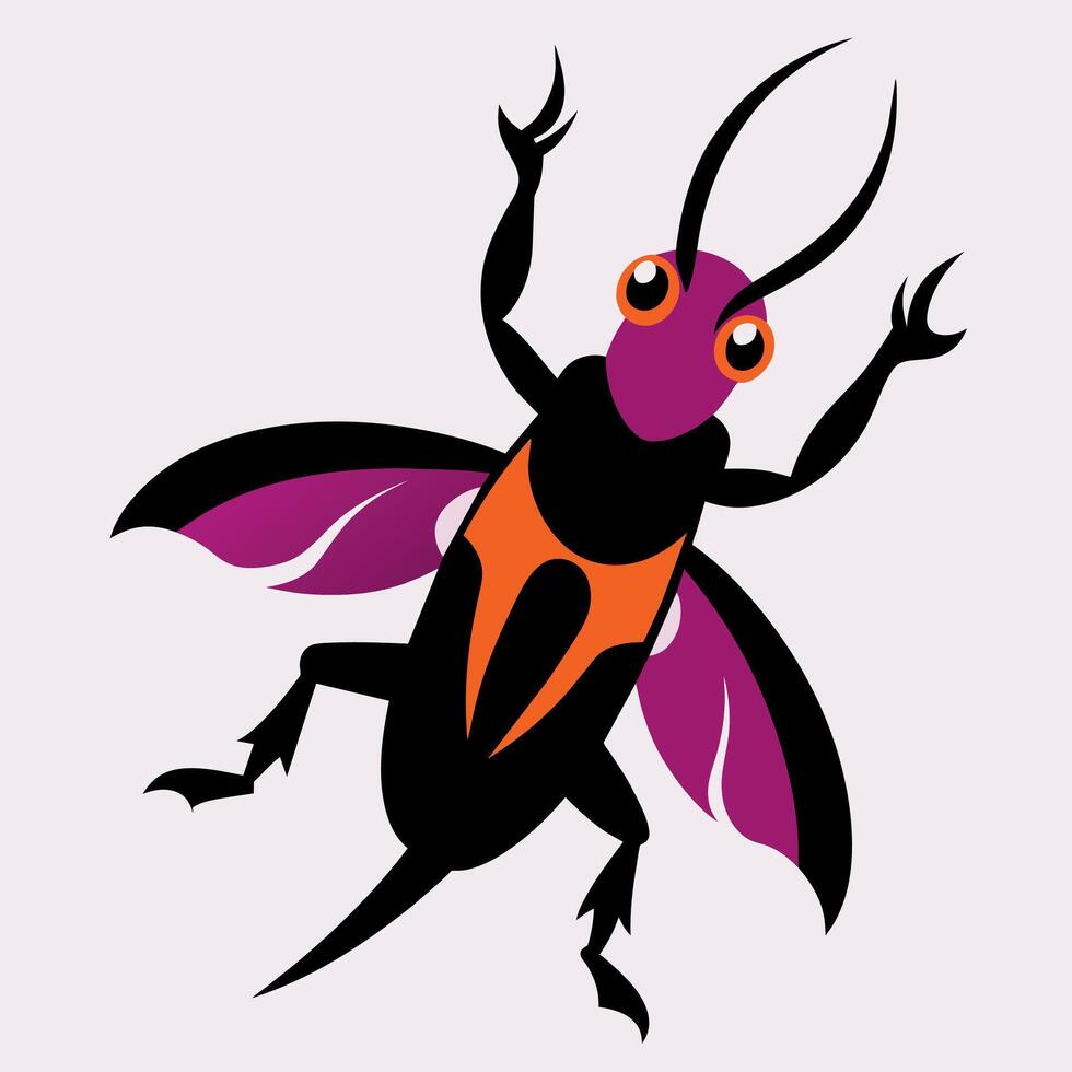 Bombardier Beetle jumps icon illustration vector