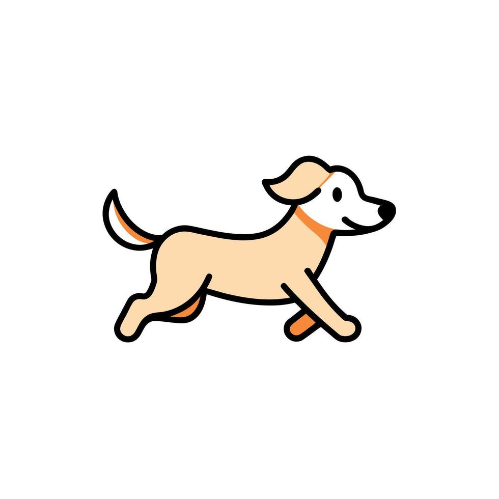Bolognese Dog runs icon illustration vector
