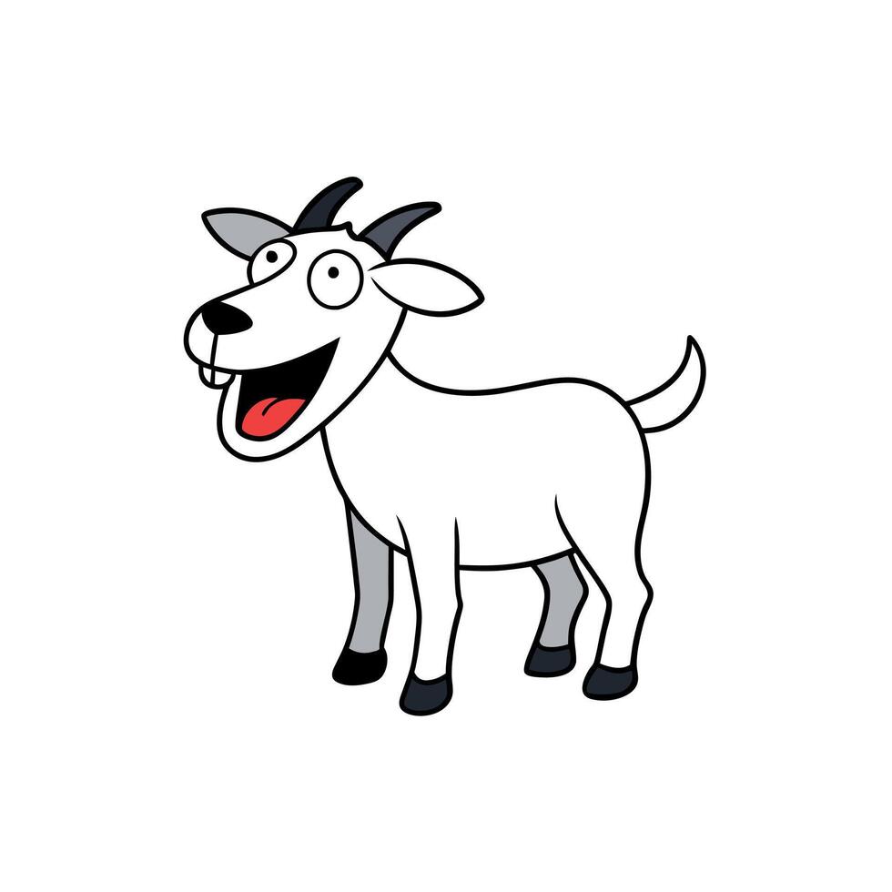 Boer Goat laughs icon illustration vector