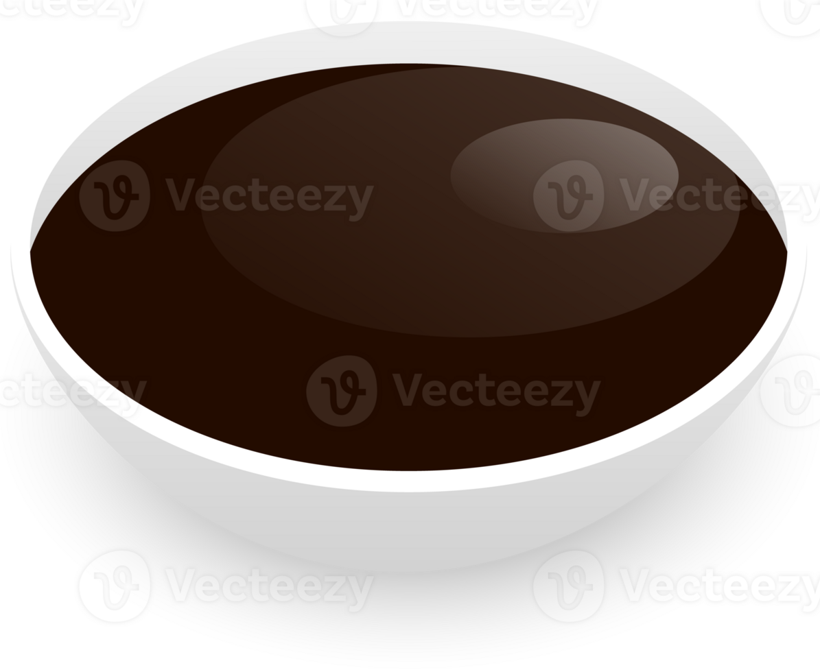 Hand drawn dim sum element graphic art, Black Vinegar sauce. png