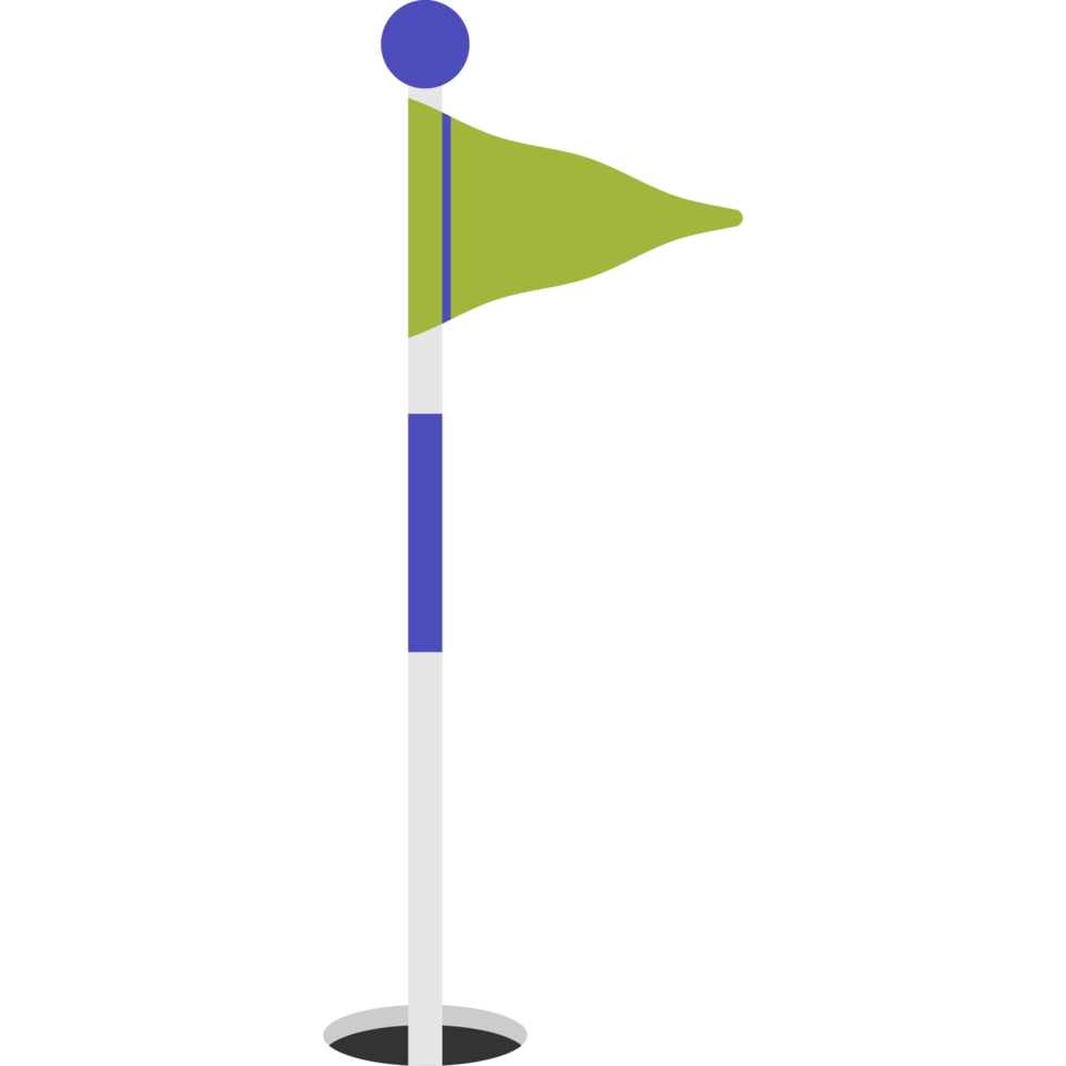 Golf Hole Flag Illustration Isolated Transparent Background png