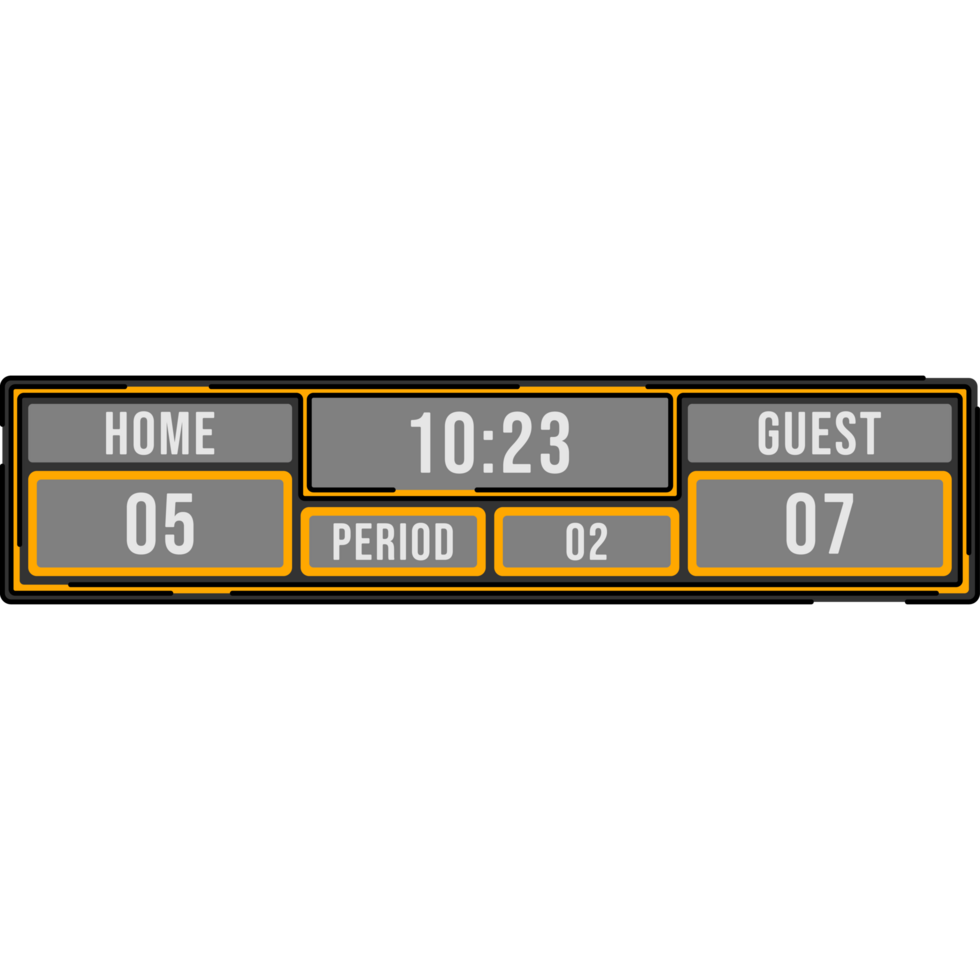 Hockey Scoreboard Illustration Isolated Background png
