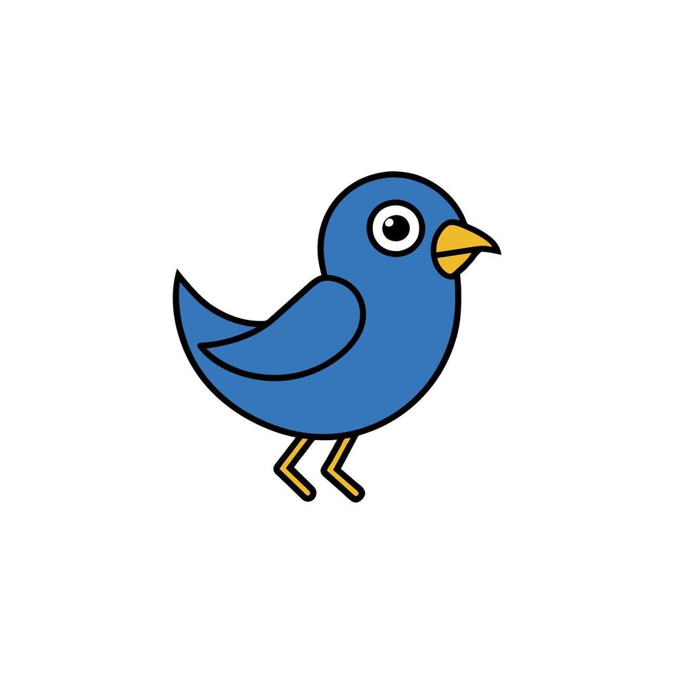Blue Grosbeak bird play icon illustration vector