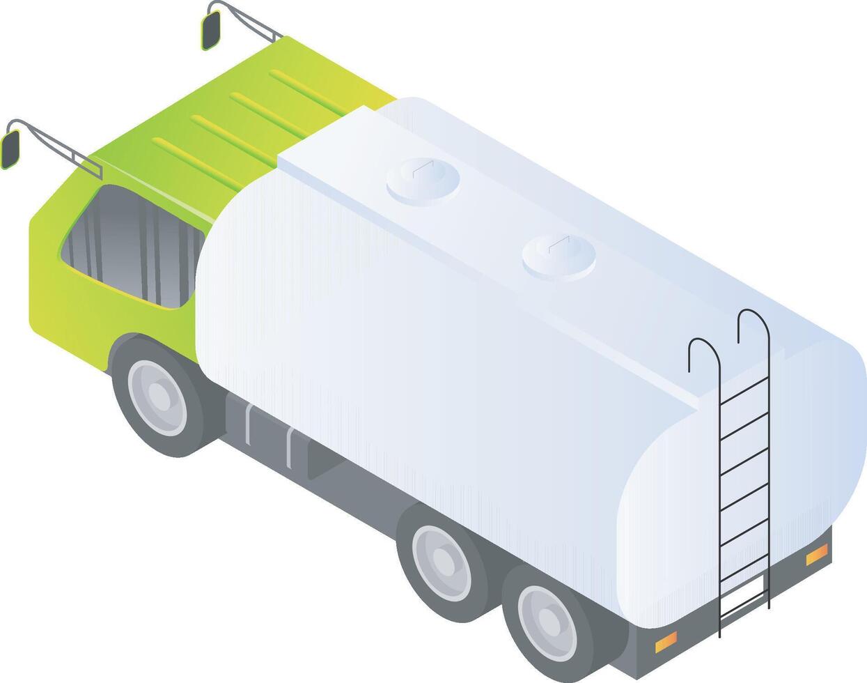 Isometric style of oil tanker truck vector