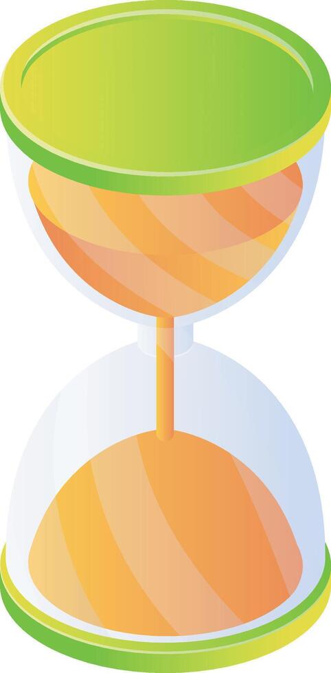 Hourglass tells time vector