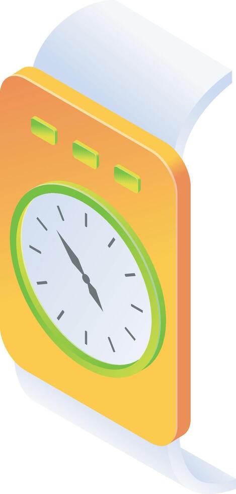 A hand analog clock time vector