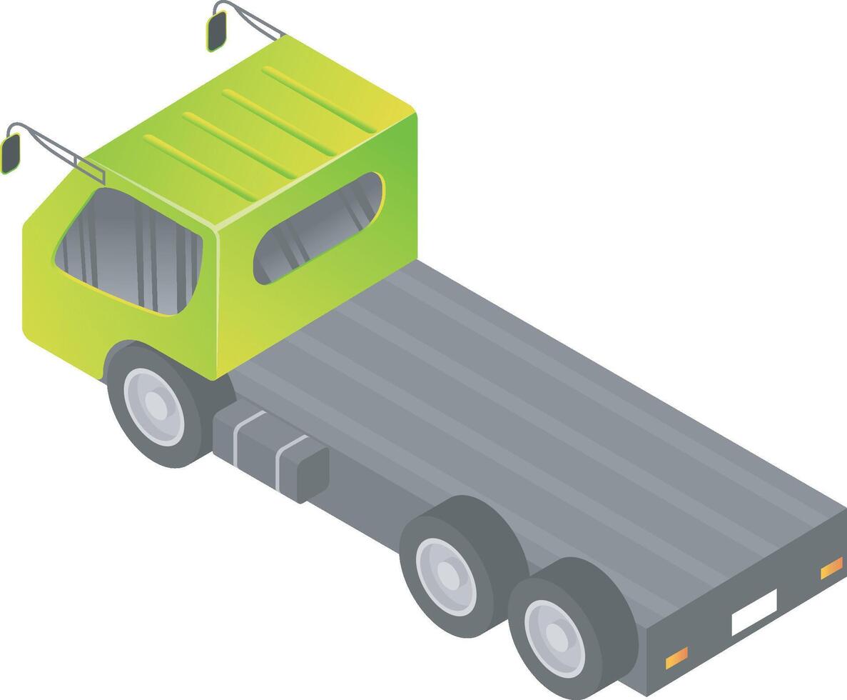 Isometric style of truck without bed vector