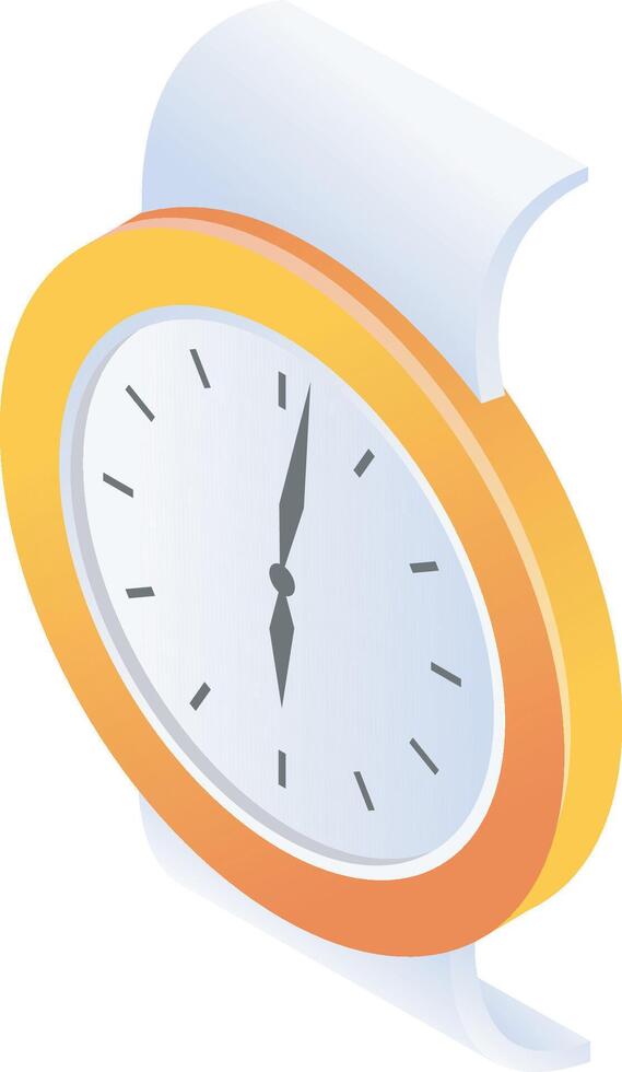A hand analog clock time vector