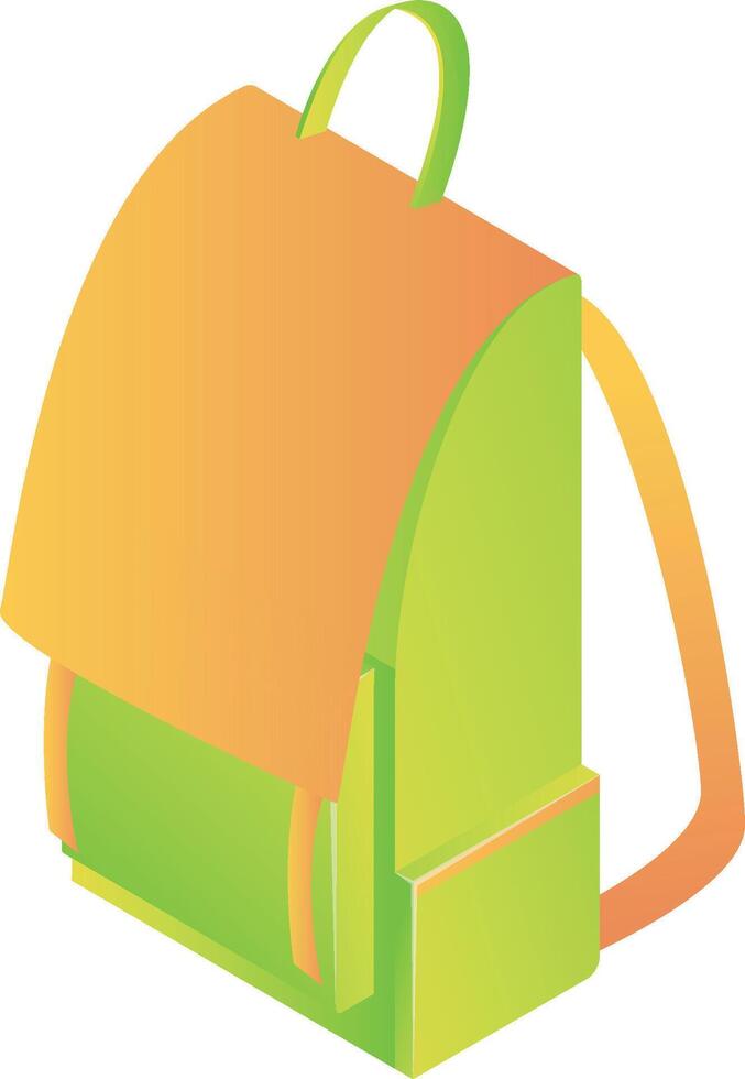 Travel backpack of isometric icon vector