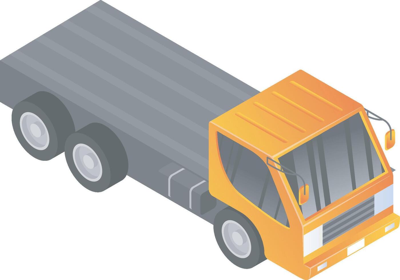 Isometric style of truck without bed vector