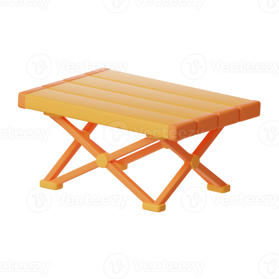 3d folding table camping icon png