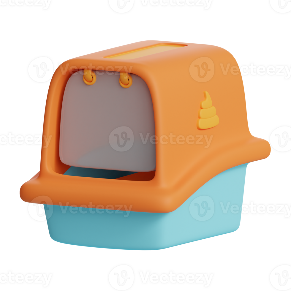3d cat litter box pet icon png