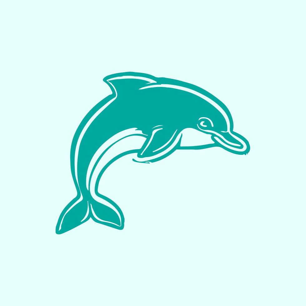 Dolphin logo. illustration of dolphin logo. Dolphin logo vector