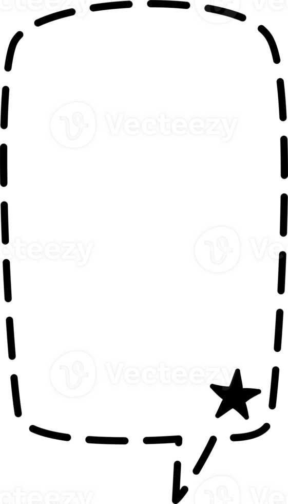 Hand draw doodle minimal speech bubble balloon, icon sticker memo keyword planner text box banner png