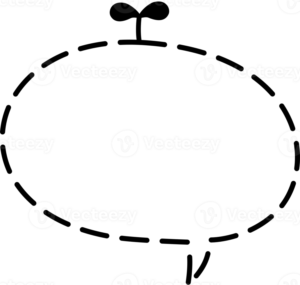 Hand draw doodle minimal speech bubble balloon, icon sticker memo keyword planner text box banner png
