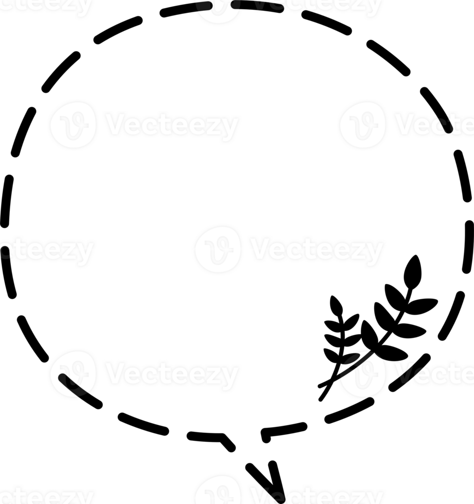Hand draw doodle minimal speech bubble balloon, icon sticker memo keyword planner text box banner png