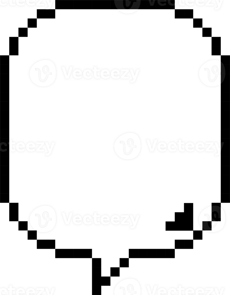 8bit retro game pixel art speech bubble balloon icon sticker memo keyword planner text box banner png