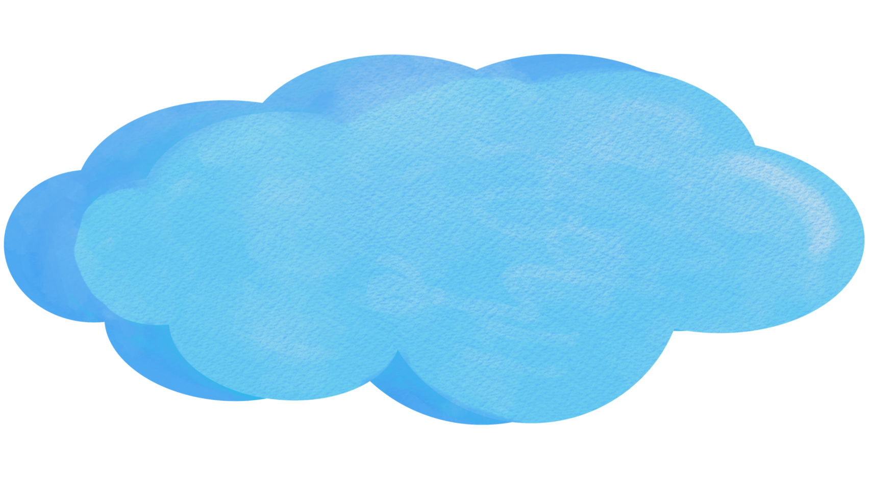 Pastel blue sky cloud watercolor cartoon digital speech blob bubble isolated Element illustration png