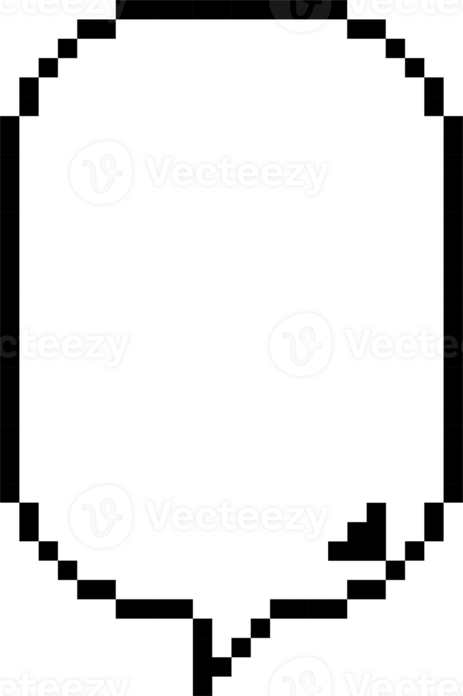 8bit retro game pixel art speech bubble balloon icon sticker memo keyword planner text box banner png