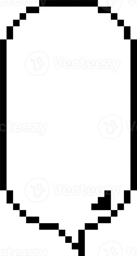 8bit retro game pixel art speech bubble balloon icon sticker memo keyword planner text box banner png