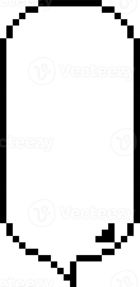 8bit retro game pixel art speech bubble balloon icon sticker memo keyword planner text box banner png